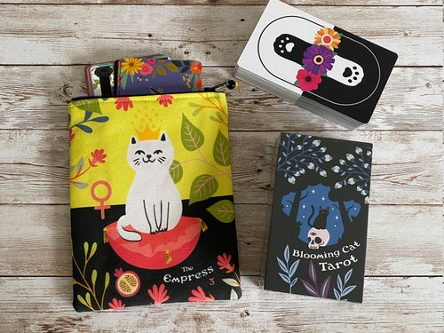 BLOOMING CAT TAROT Deck and Bag Set, Tarot for Cat Lovers, Cat Tarot, Cute Tarot Deck, Cat Tarot Deck, The Empress