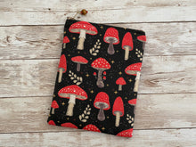 Load image into Gallery viewer, MUSHROOM Tarot Bag Silk Lined Amanita Muscaria Magic Red Mushroom 5x7 Handcrafted in the USA
