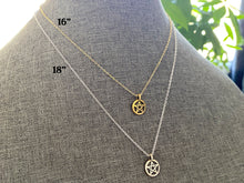 Load image into Gallery viewer, Pentacle Dainty Minimalist Silver Necklace Small Pentagram Simple Delicate Layering Protection Necklace
