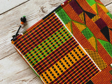 Load image into Gallery viewer, African Kente Cloth Tarot Oracle Deck Bag with Silk Lining 5x7 Handcrafted in the USA

