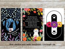 Load image into Gallery viewer, Blooming Cat Tarot Deck and Bag Set, Black Cat on Skull, Tarot for Cat Lovers, Cat Tarot, Cute Tarot Deck, Cat Tarot Deck
