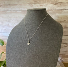 Load image into Gallery viewer, Dainty Minimalist Milagro Heart Necklace Small Silver Simple Delicate Layering Tiny Necklace
