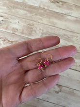 Load image into Gallery viewer, Dainty Pink Mushroom Earrings Small Gold Plated Simple Delicate Cute Mushroom Earrings Under 20
