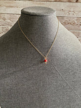 Load image into Gallery viewer, Dainty Coral Orange Mushroom Necklace Small Gold Plated Simple Delicate Cute Mushroom Layering Necklace
