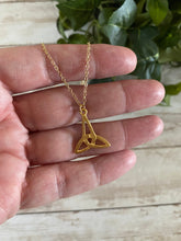 Load image into Gallery viewer, Triquetra Celtic Knot Necklace Gold Plated Necklace
