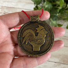Load image into Gallery viewer, Brass Rooster Pendant Necklace
