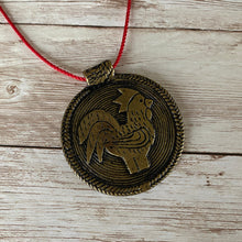 Load image into Gallery viewer, Brass Rooster Pendant Necklace
