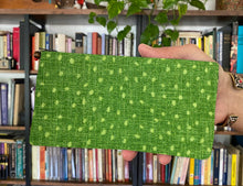 Load image into Gallery viewer, Green Polka Dot Pencil Case Pouch, Medium Art Pen Zip Pouch, Small Wallet Fun Bag Gift Idea
